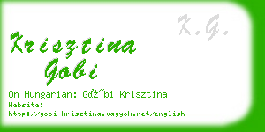 krisztina gobi business card